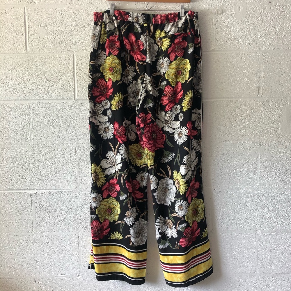 Like An Angel floral wide leg pants sz: 2X - Picture 6 of 7